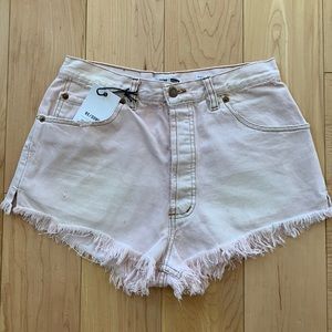 Redone re/done pink denim shorts 25
